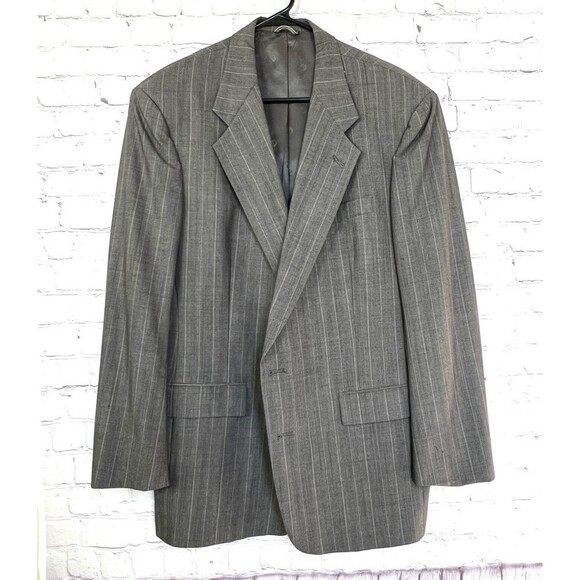 CHRISTIAN DIOR Pinstripe Suit Jacket Blazer Sport Coat Mens Size 42R - Picture 1 of 12